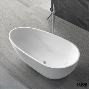 Oval shaped solid surface bathtub KKR-B001