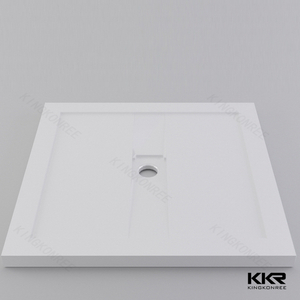 White Matte Resin Shower Tray KKR-T002-A